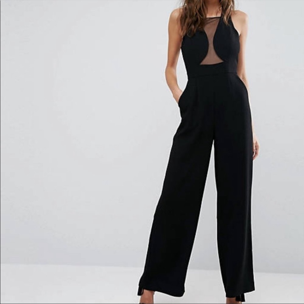 BCBGeneration wide leg black jumpsuit